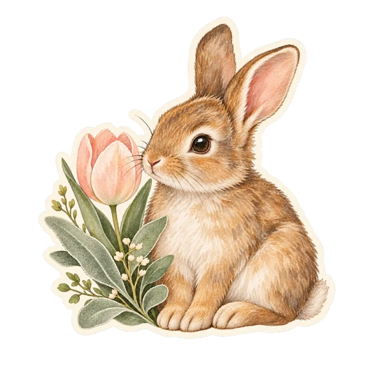 Rabbit sticker