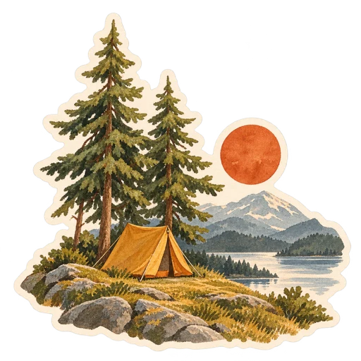 Camping sticker