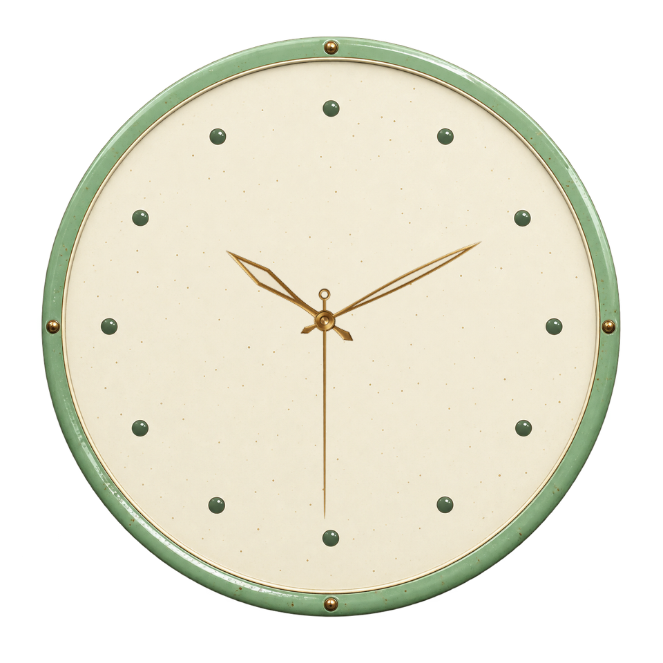 Mint art clock